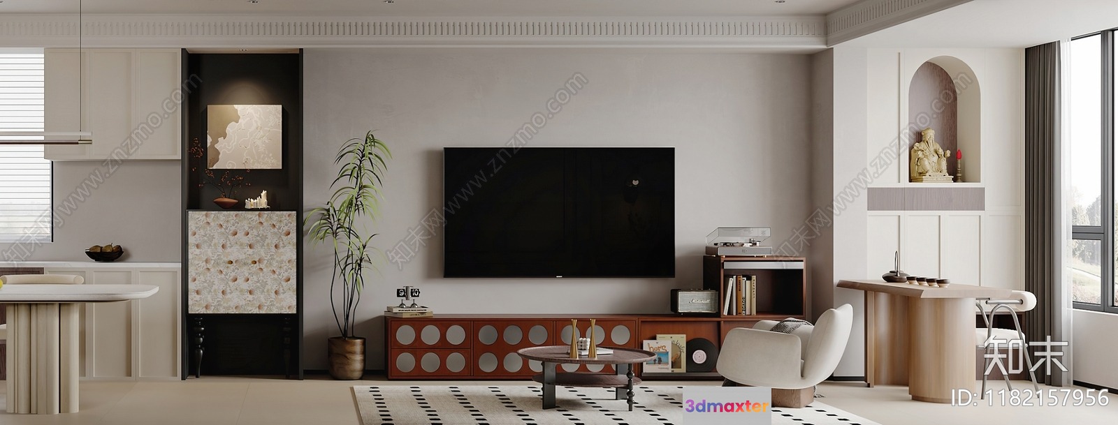 Modern Living Room 3D Model - 6965 - CORONA Render