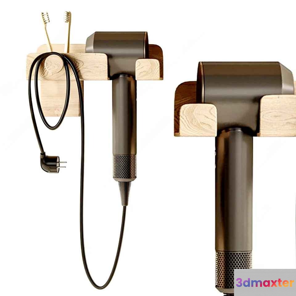 Modern Wall-Mounted Toothbrush Holder 3D Model - 936 - CORONA Render