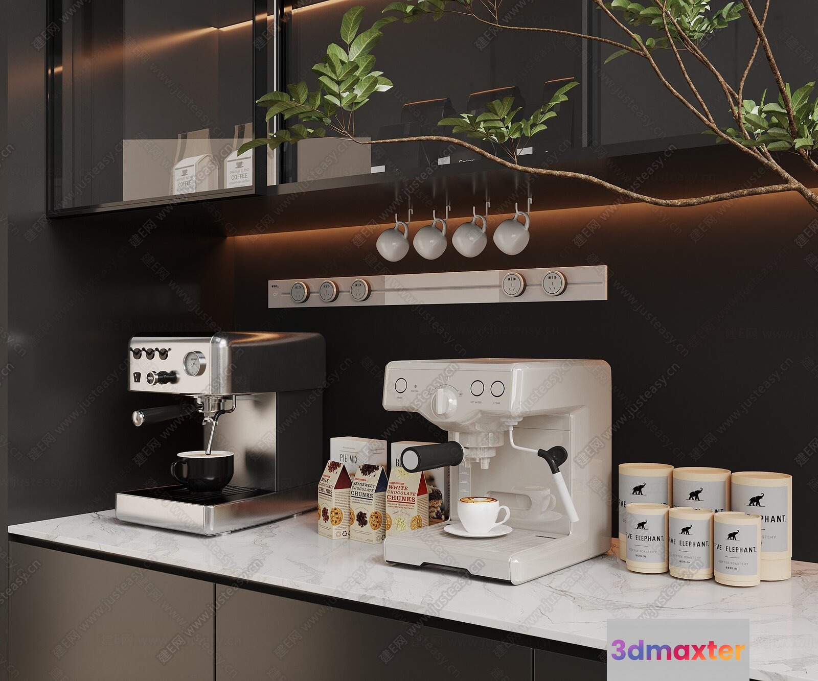 Modern Kitchen Countertop 3D Model - 7370 - CORONA Render