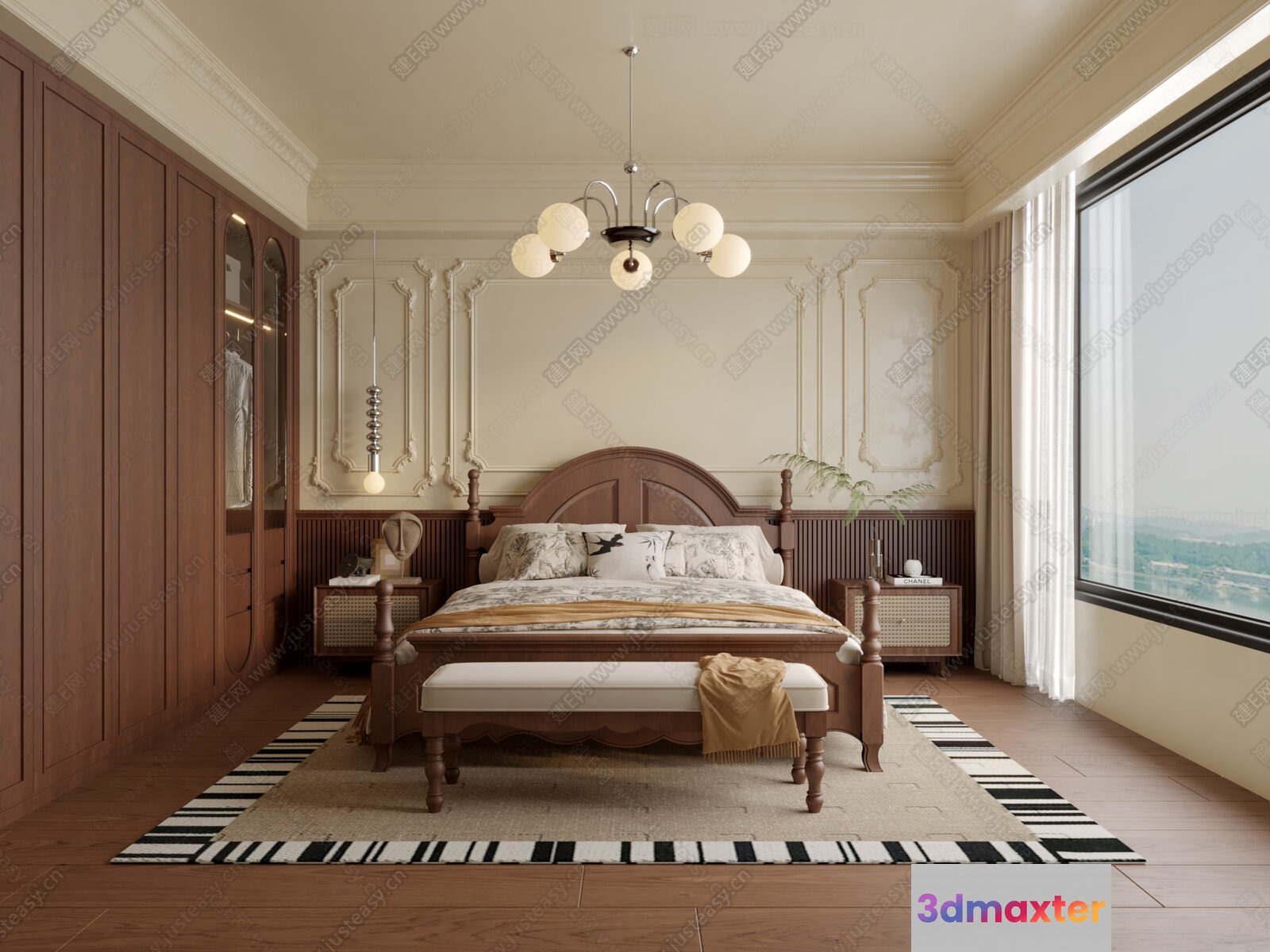 Cozy Bedroom 3D Model - 20084 - VRAY Render