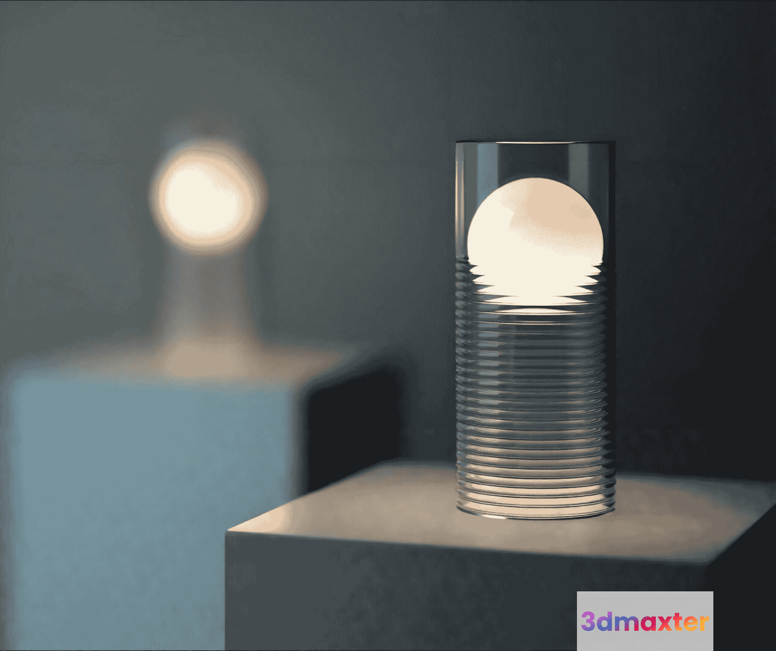 A Modern Glass Lamp 3D Model - 12337 - VRAY Render