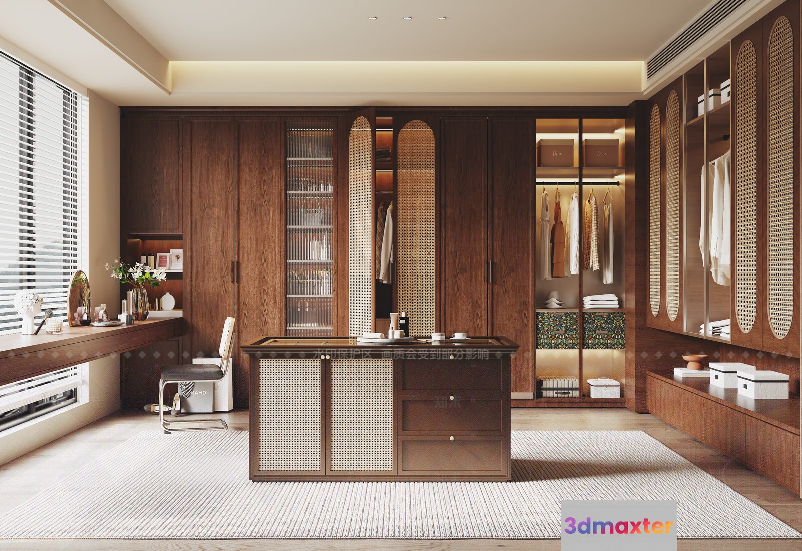 A Modern Dressing Room 3D Model - 9522 - VRAY Render
