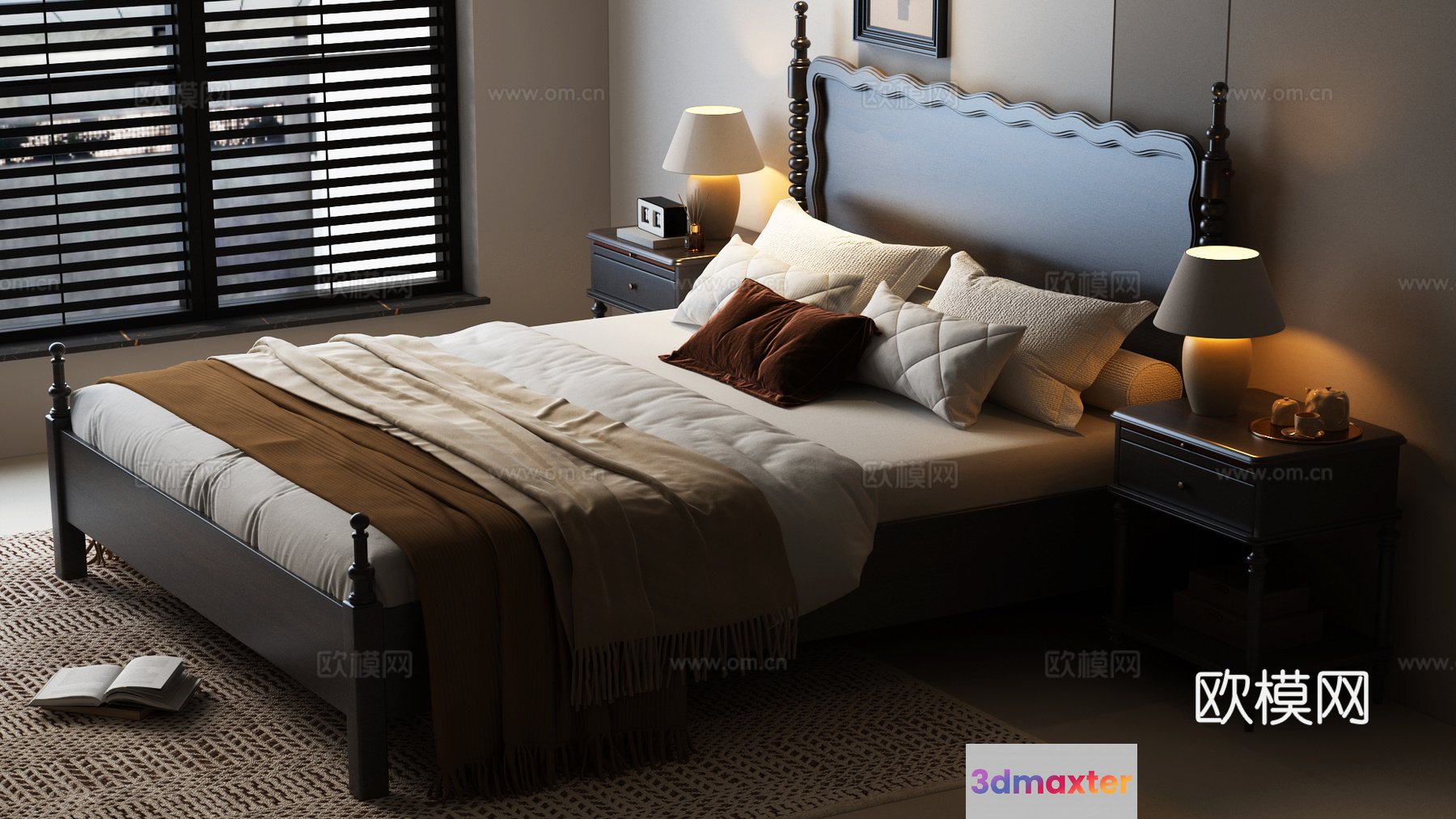 Cozy Bedroom 3D Model - 7472 - VRAY Render