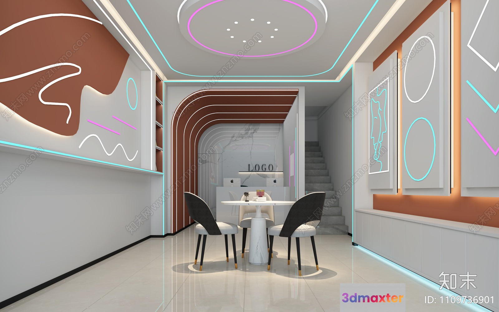 Modern Dining Room 3D Model - 3769 - VRAY Render