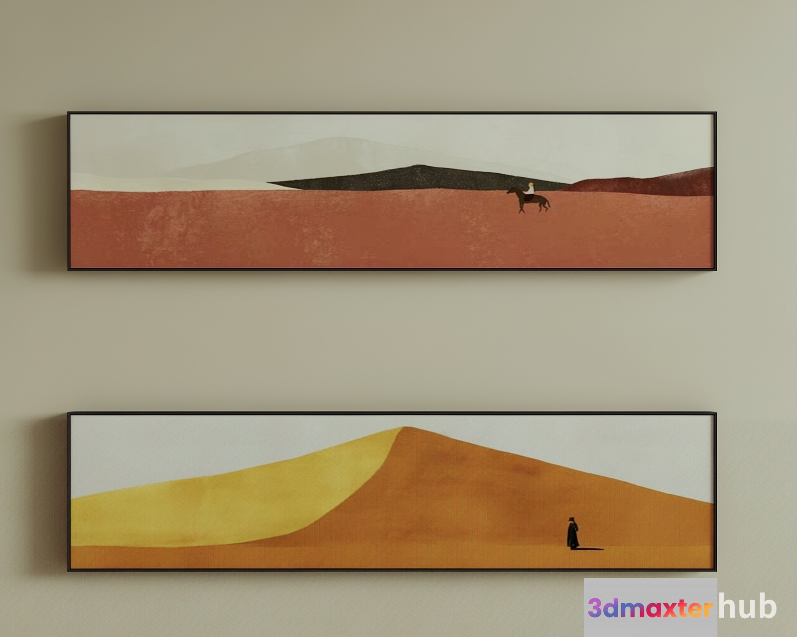 Desert Landscape Painting 3D Model - 22579 - VRAY Render