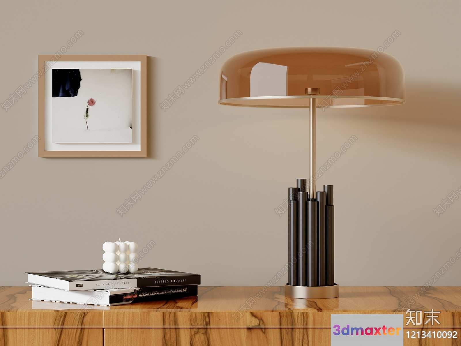 A Table Lamp With A Modern Design 3D Model - 5849 - VRAY Render
