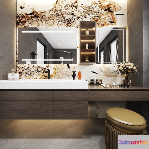 Modern Bathroom Vanity 3D Model - 4924 - VRAY Render