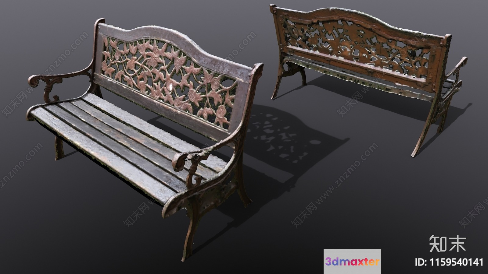 Wooden Bench 3D Model - 519 - VRAY Render