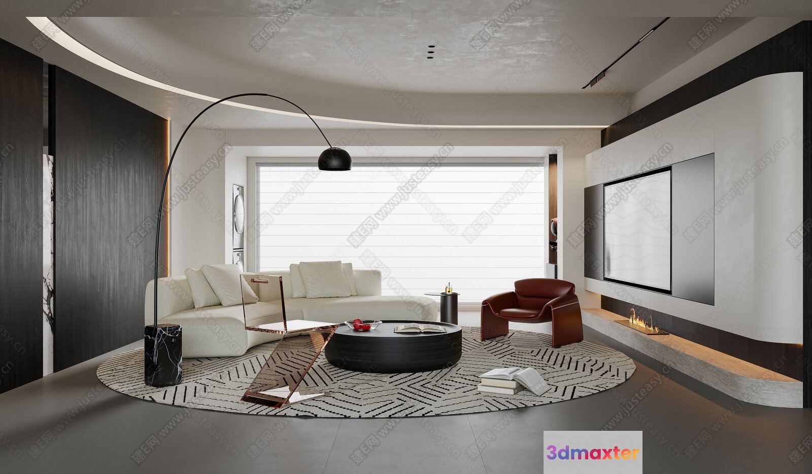Modern Living Room 3D Model - 5706 - VRAY Render