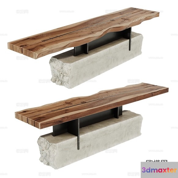 Modern Wood Bench 3D Model - 6970 - CORONA Render