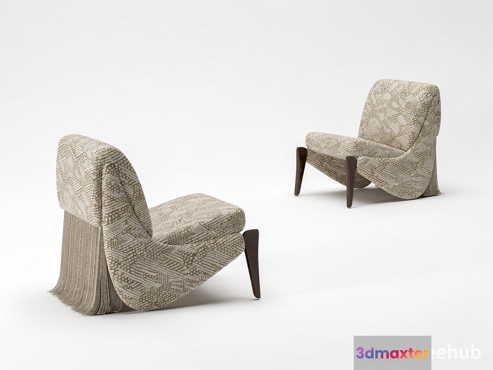 Cozy Modern Chairs 3D Model - 20518 - VRAY Render