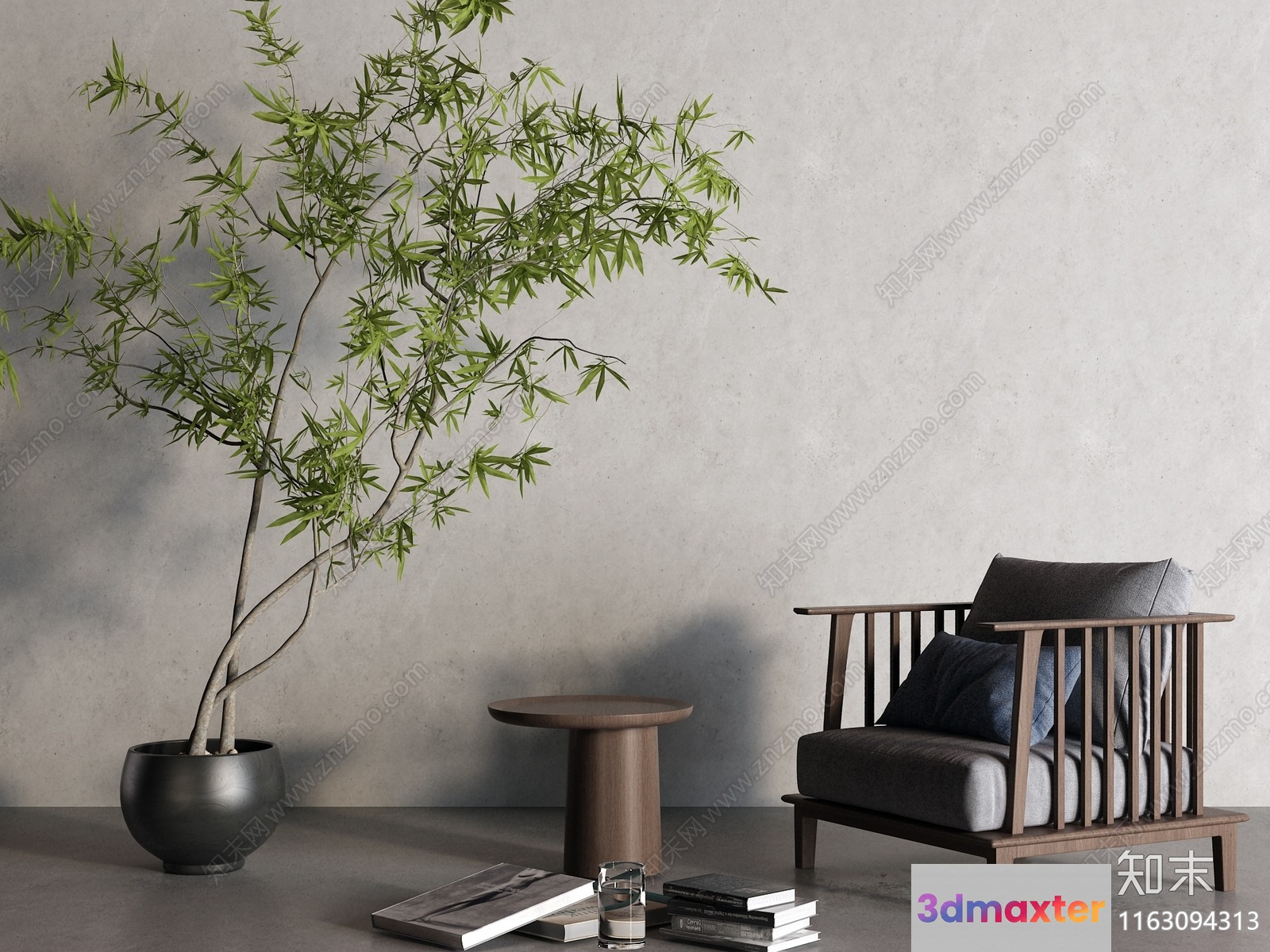 Cozy Reading Nook 3D Model - 3492 - VRAY Render