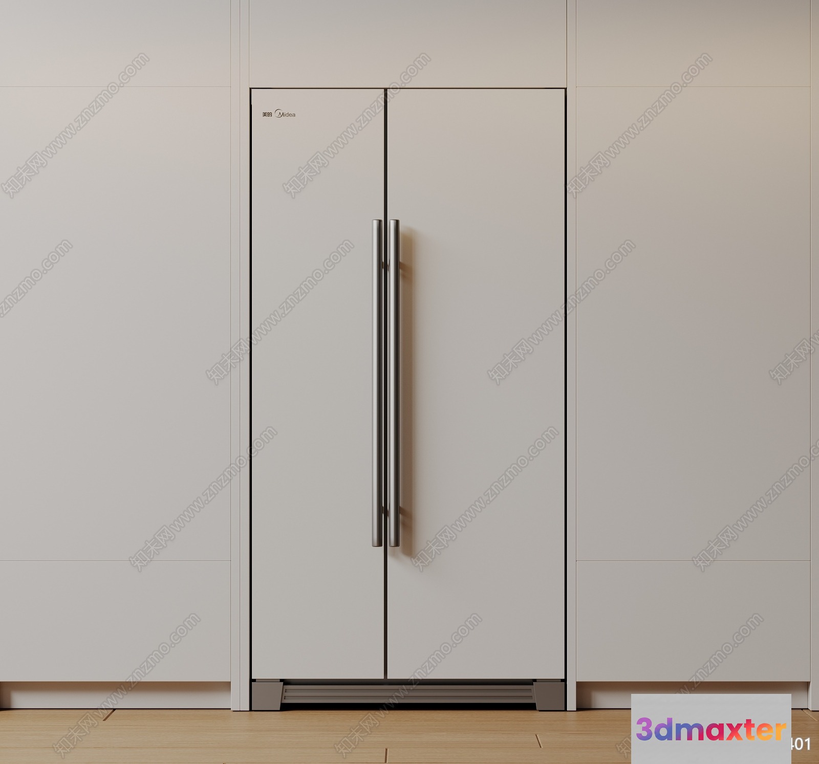 White Refrigerator 3D Model - 15555 - CORONA Render