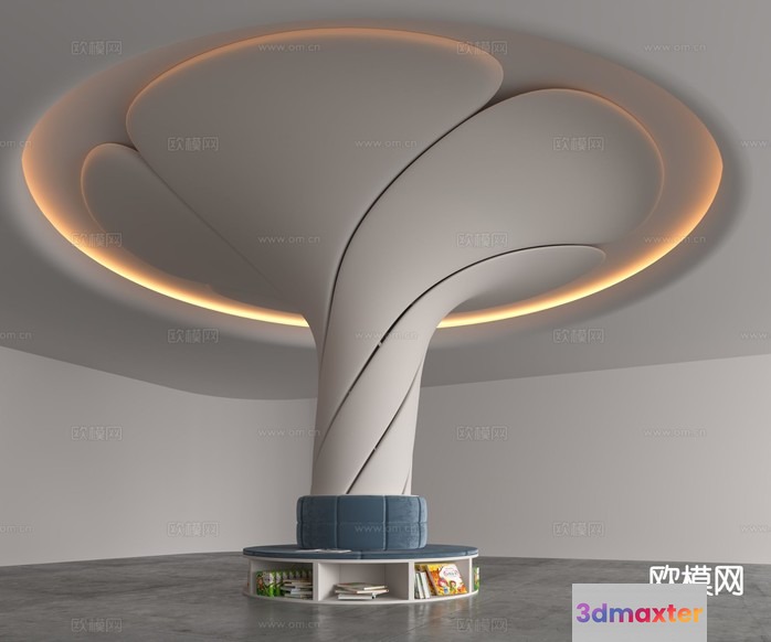 Modern Living Room 3D Model - 366 - VRAY Render