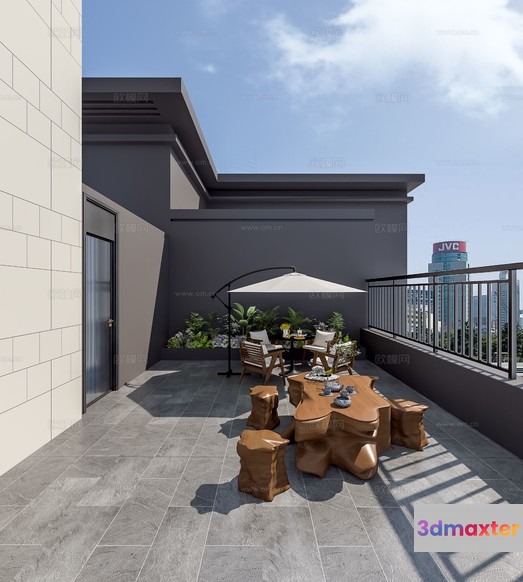 Modern Outdoor Furniture 3D Model - 5705 - VRAY Render