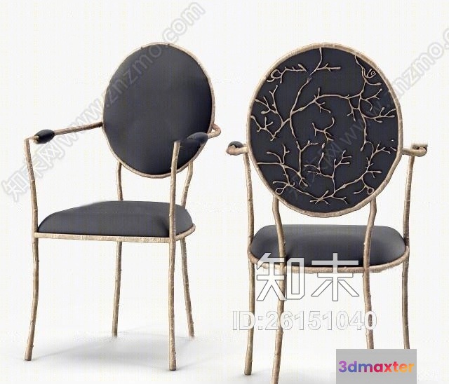 A Pair Of Chairs 3D Model - 10195 - VRAY Render