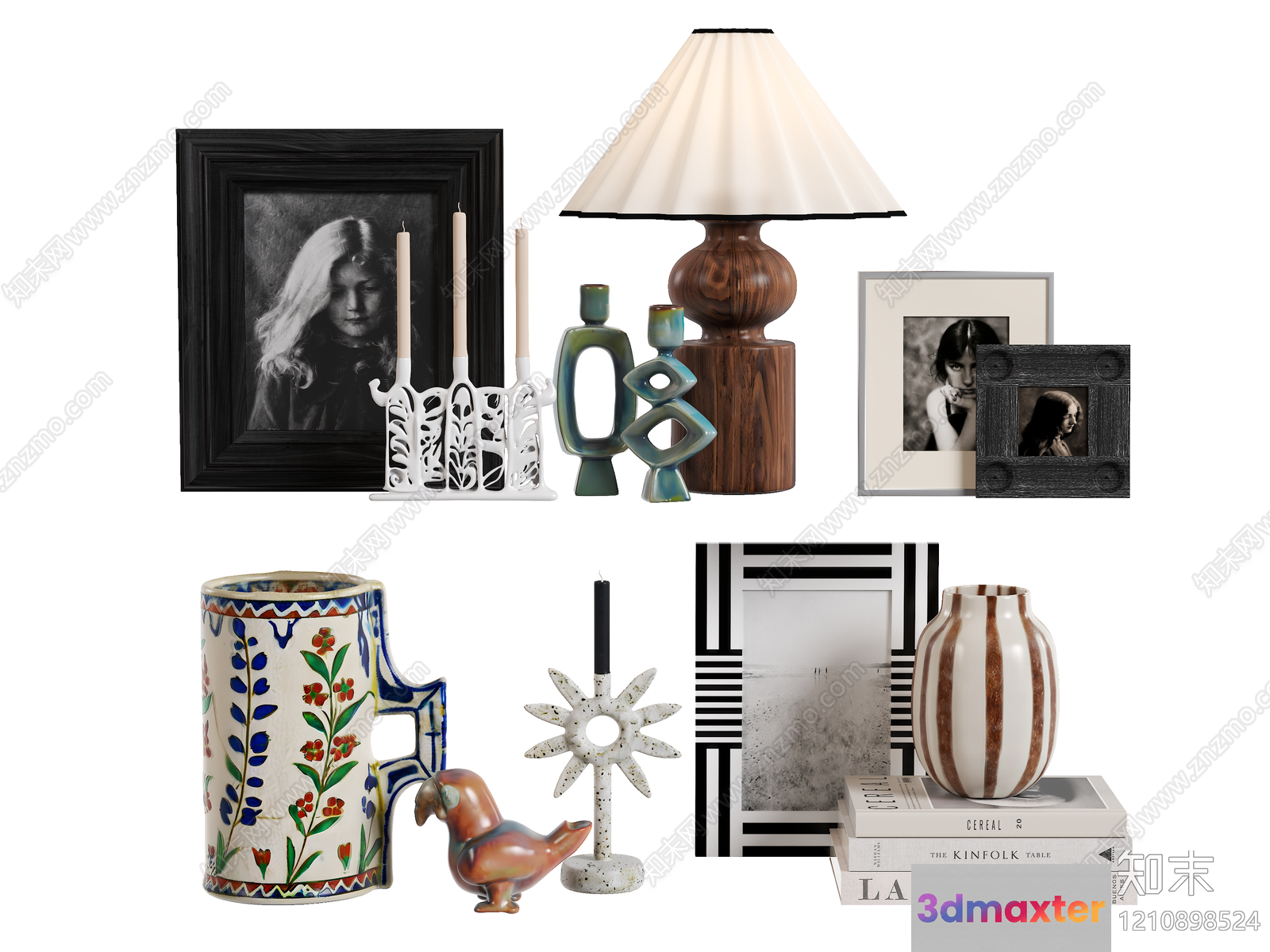 A Collection Of Home Decor Items 3D Model - 9369 - VRAY Render