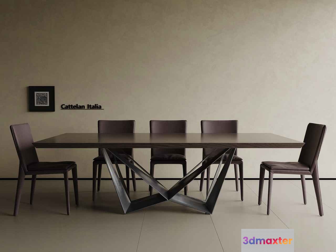 Modern Dining Table 3D Model - 5577 - CORONA Render