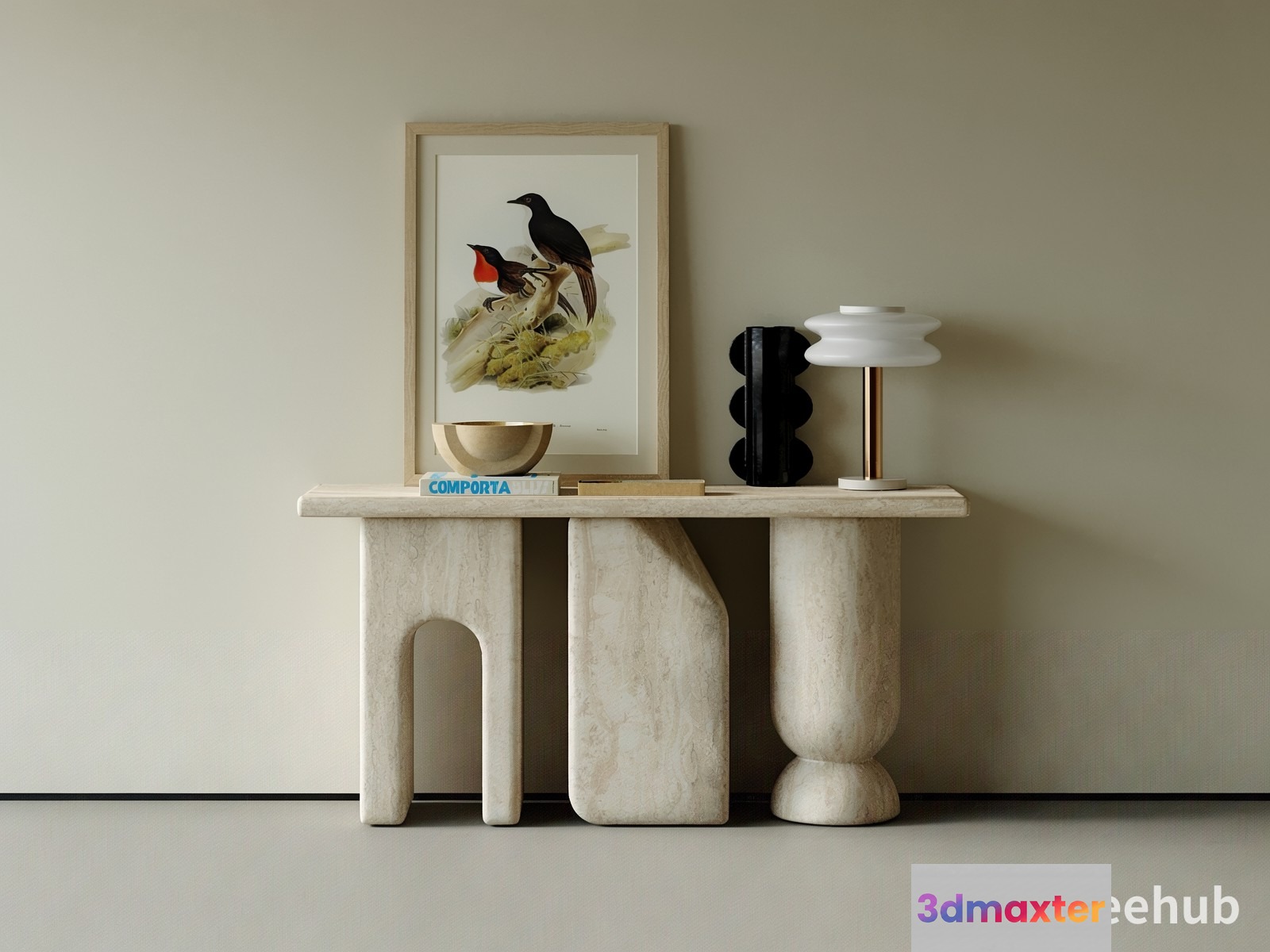 A Modern Console Table 3D Model - 19599 - VRAY Render