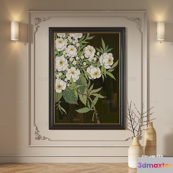 Modern Wall Art 3D Model - 7753 - VRAY Render