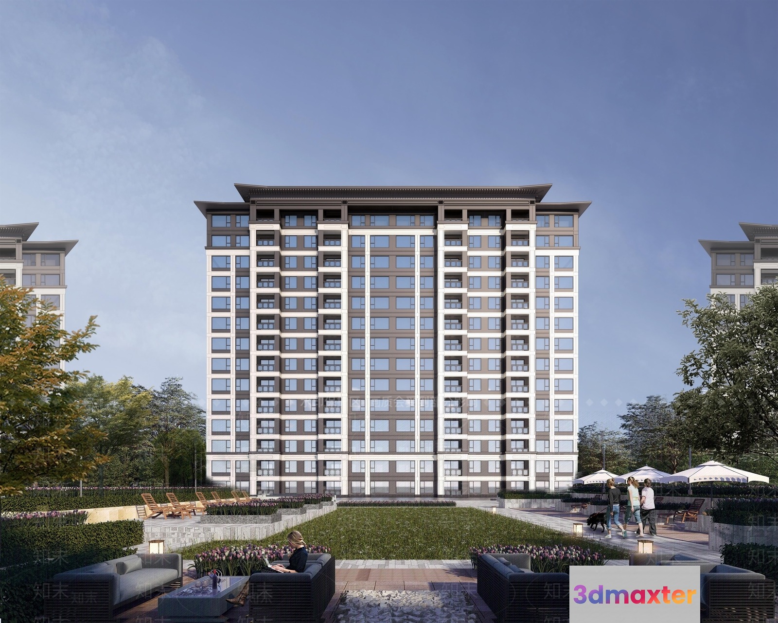 A Tall Building 3D Model - 17290 - VRAY Render
