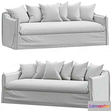 Modern White Sofa 3D Model - 19433 - CORONA Render