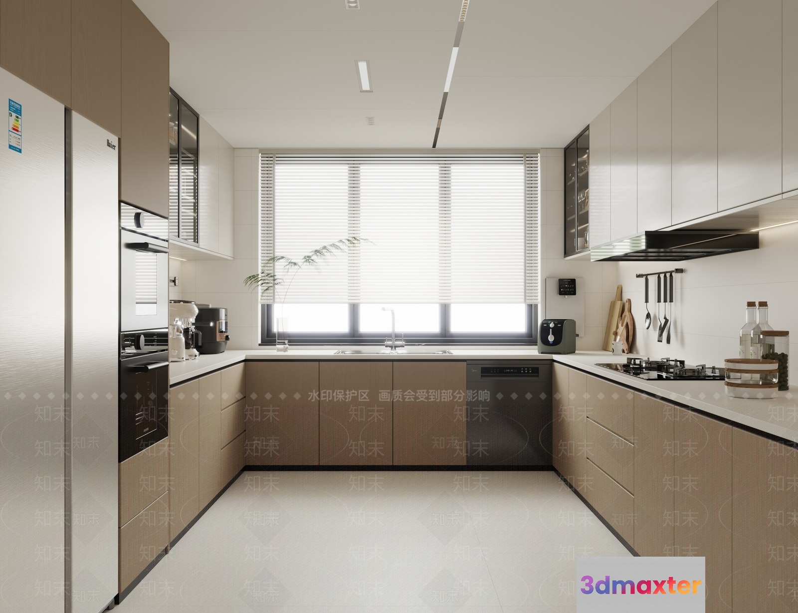 Modern Kitchen 3D Model - 18373 - VRAY Render