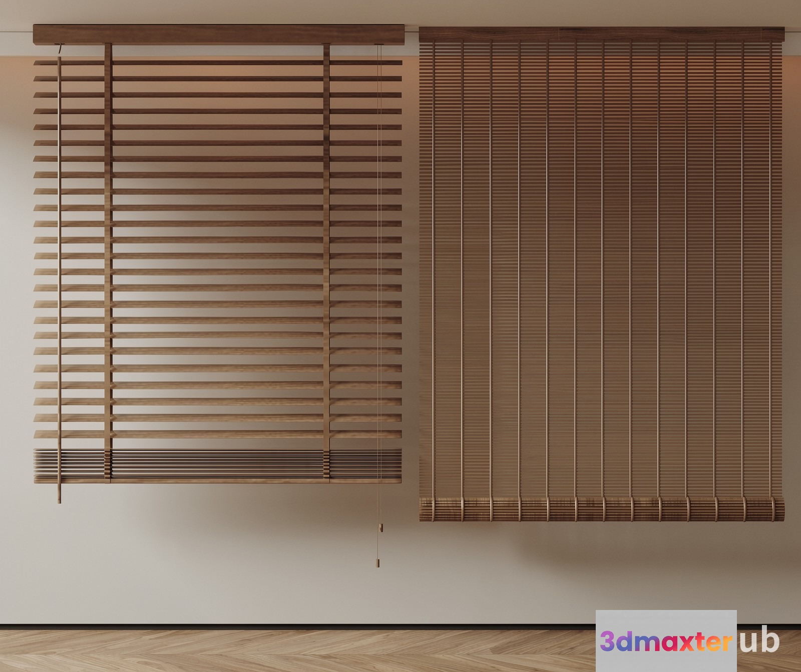 Wooden Blinds 3D Model - 19379 - VRAY Render