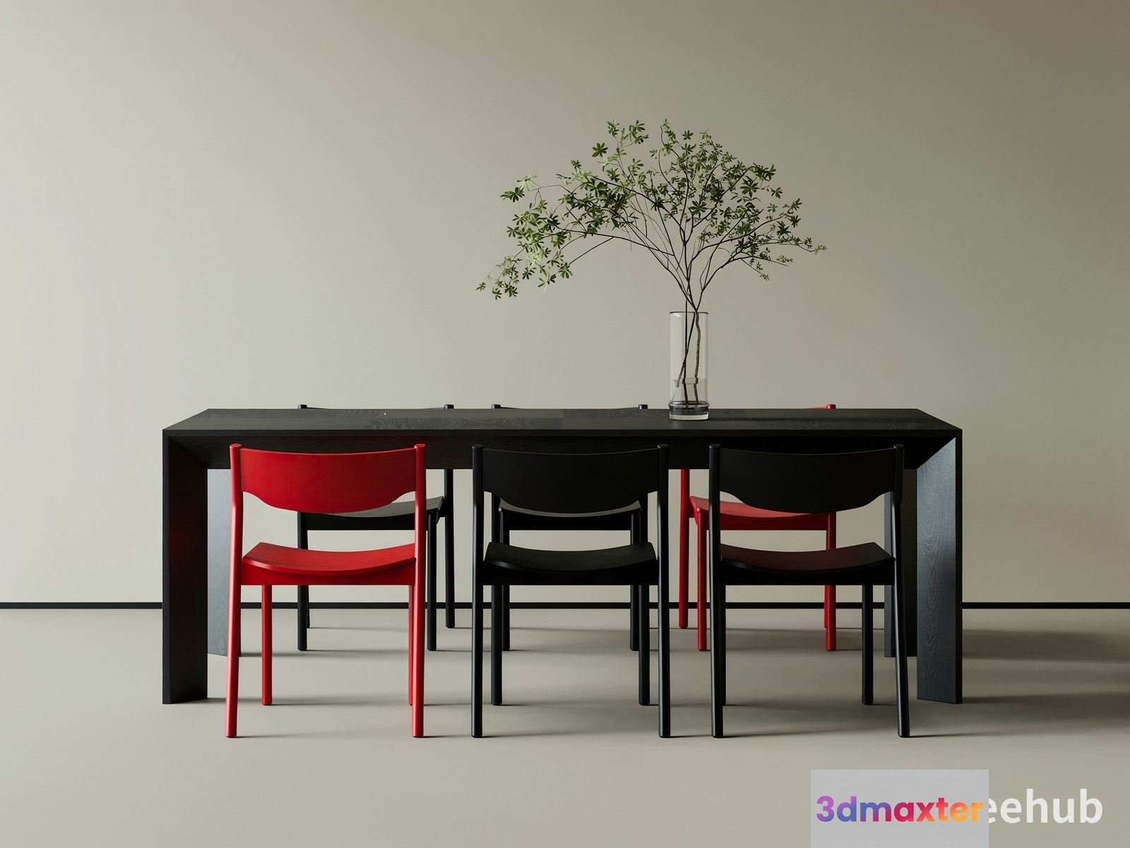A Modern Dining Table 3D Model - 19373 - VRAY Render