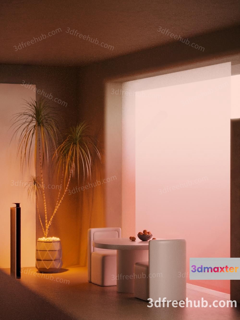 Modern Living Room 3D Model - 19393 - VRAY Render
