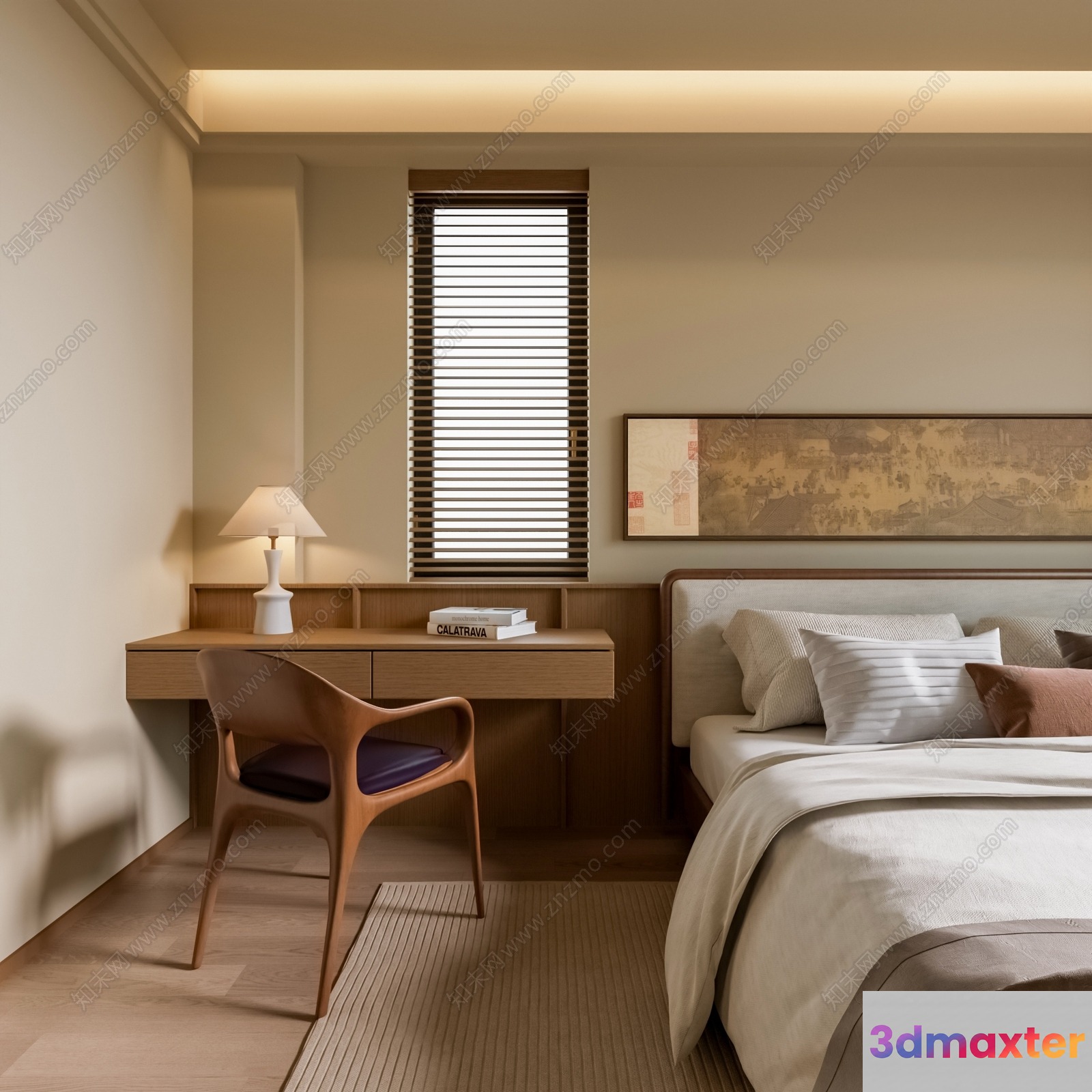 Cozy Bedroom 3D Model - 16081 - VRAY Render