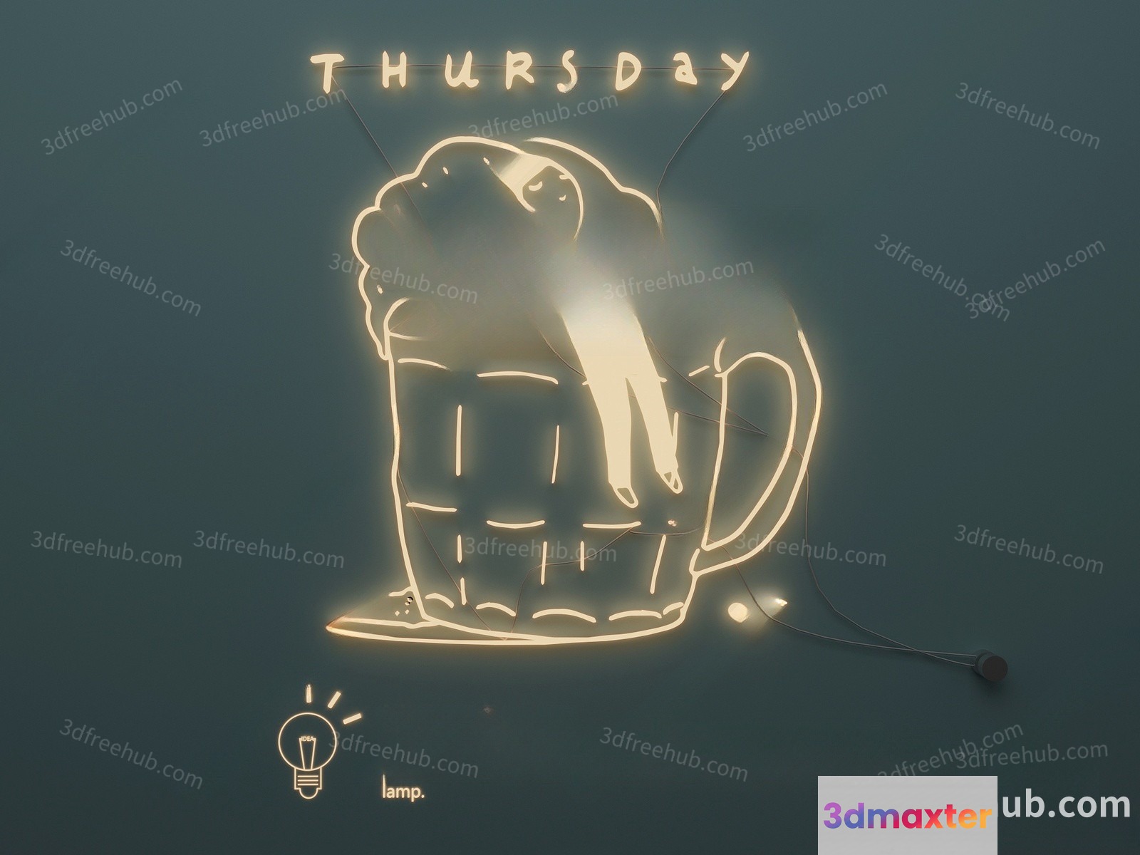 A Lightbulb Which Is A Common Symbol For Ideas 3D Model - 21792 - VRAY Render