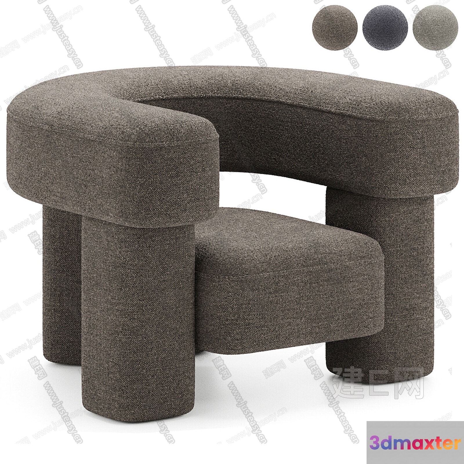 Grey Chair 3D Model - 10110 - VRAY Render