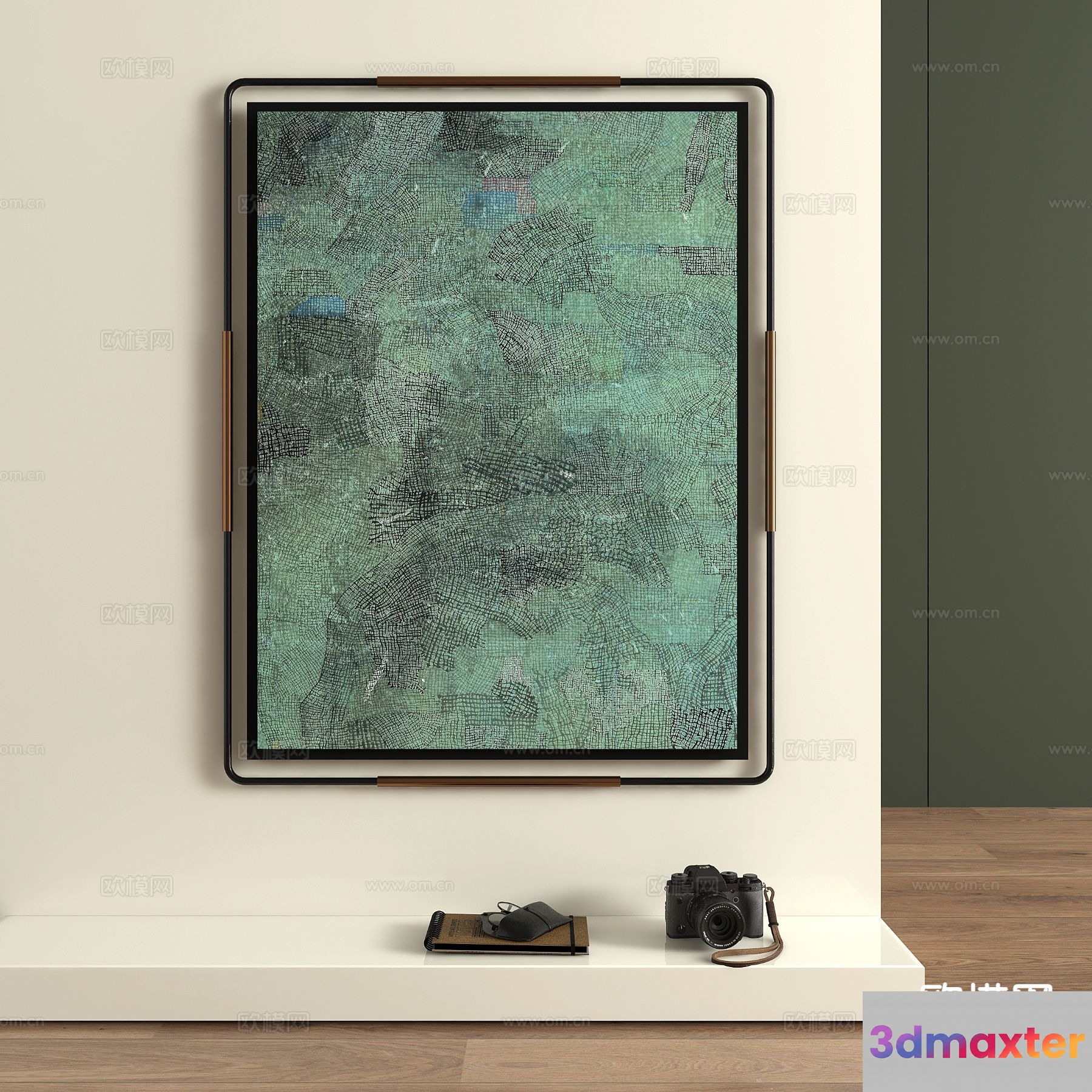 A Framed Abstract Painting 3D Model - 14967 - VRAY Render