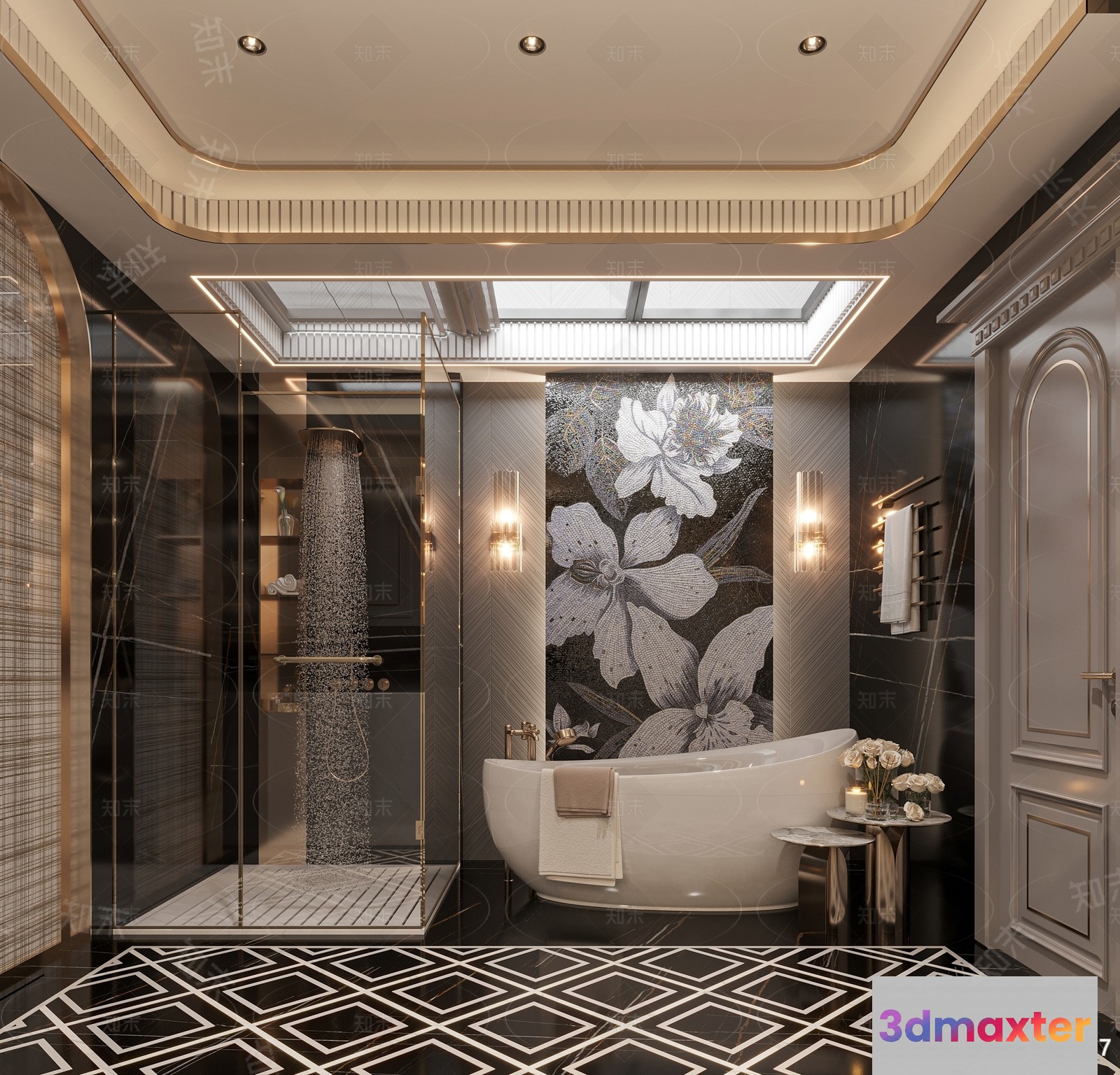 A Modern Bathroom 3D Model - 14876 - VRAY Render