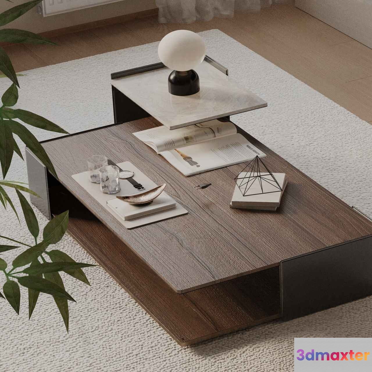 Modern Coffee Table 3D Model - 21401 - VRAY Render