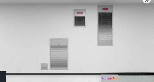 Two Air Vents On A White Wall 3D Model - 3312 - VRAY Render