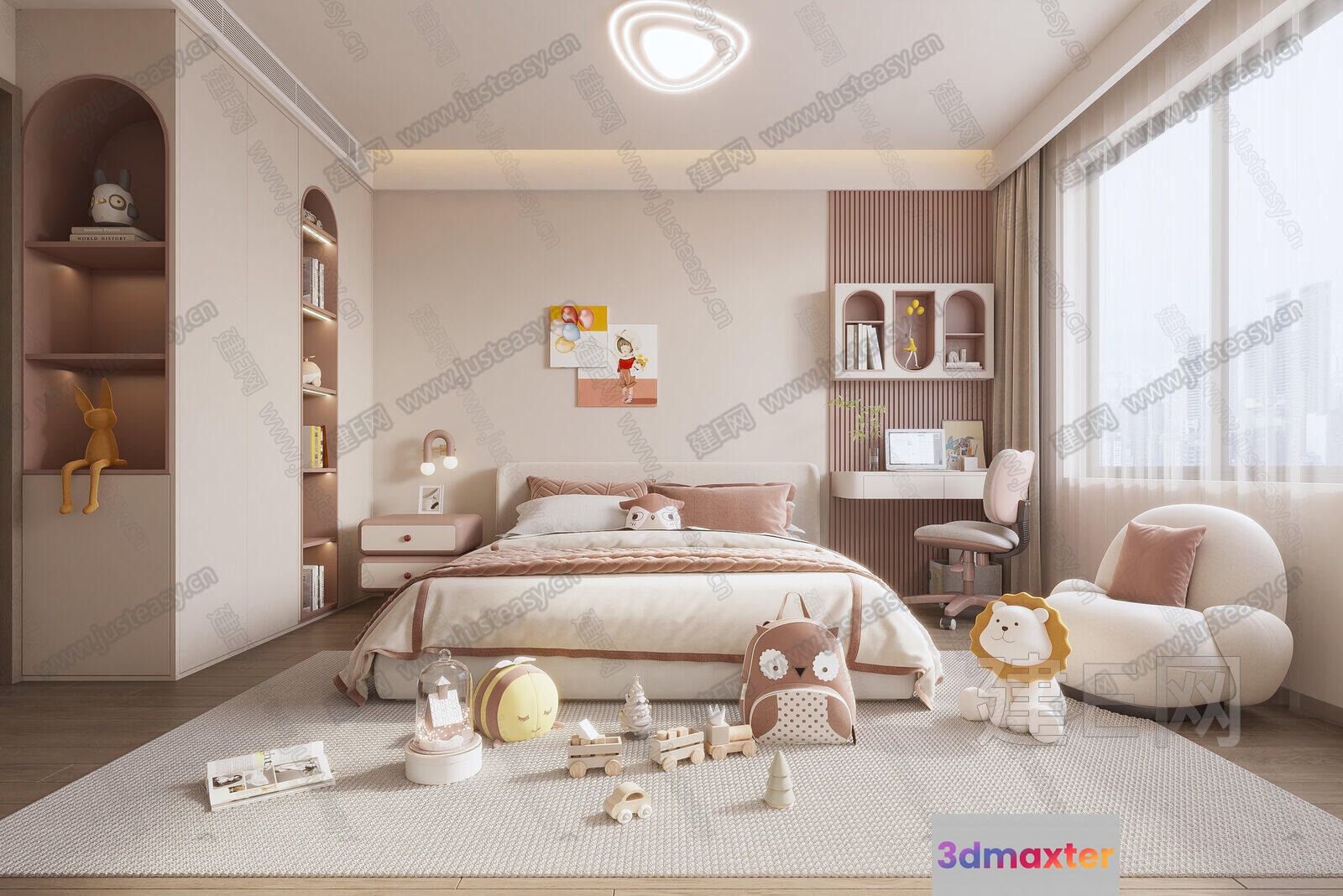 Cozy Kids' Bedroom 3D Model - 11479 - VRAY Render