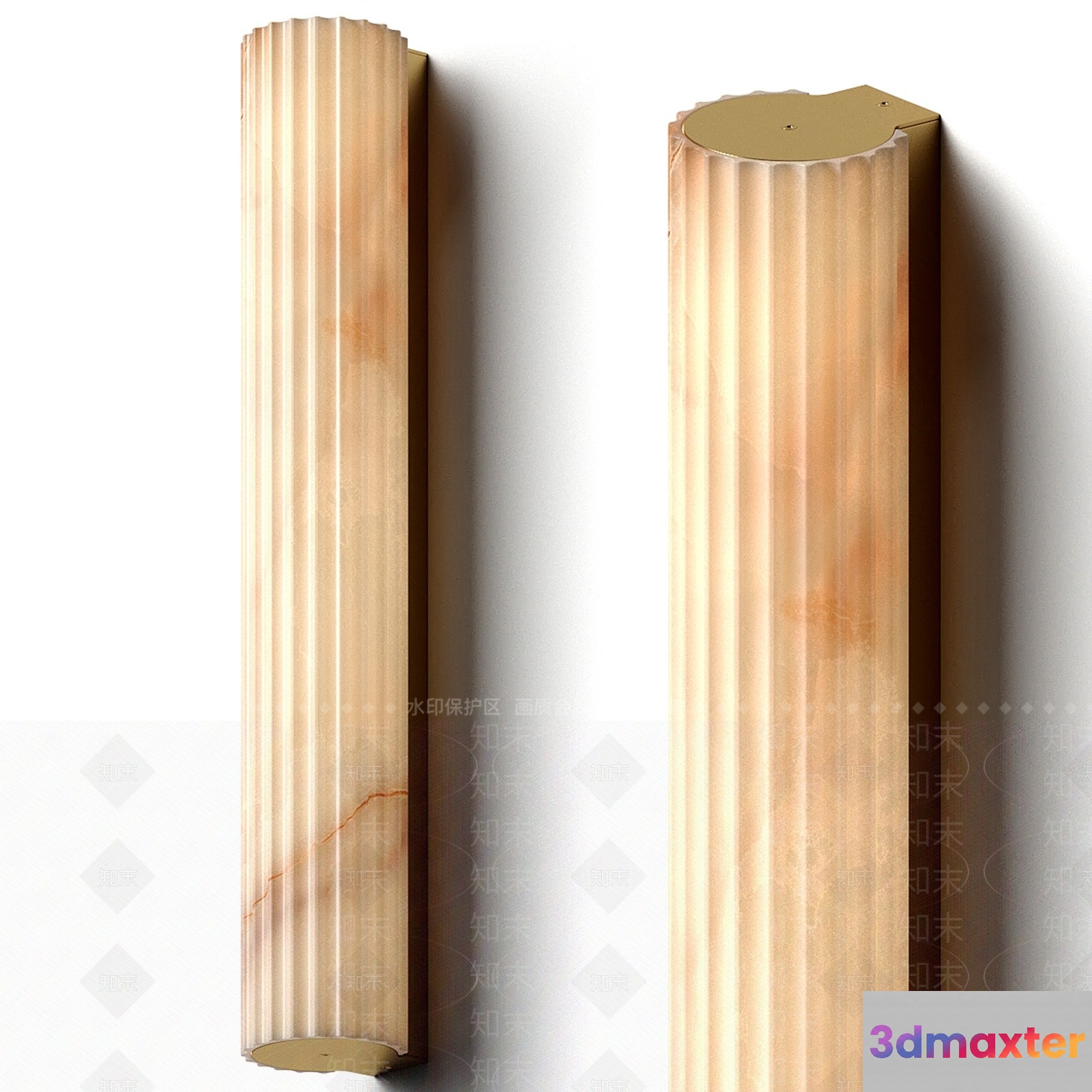 Brown Wooden Columns 3D Model - 14738 - VRAY Render