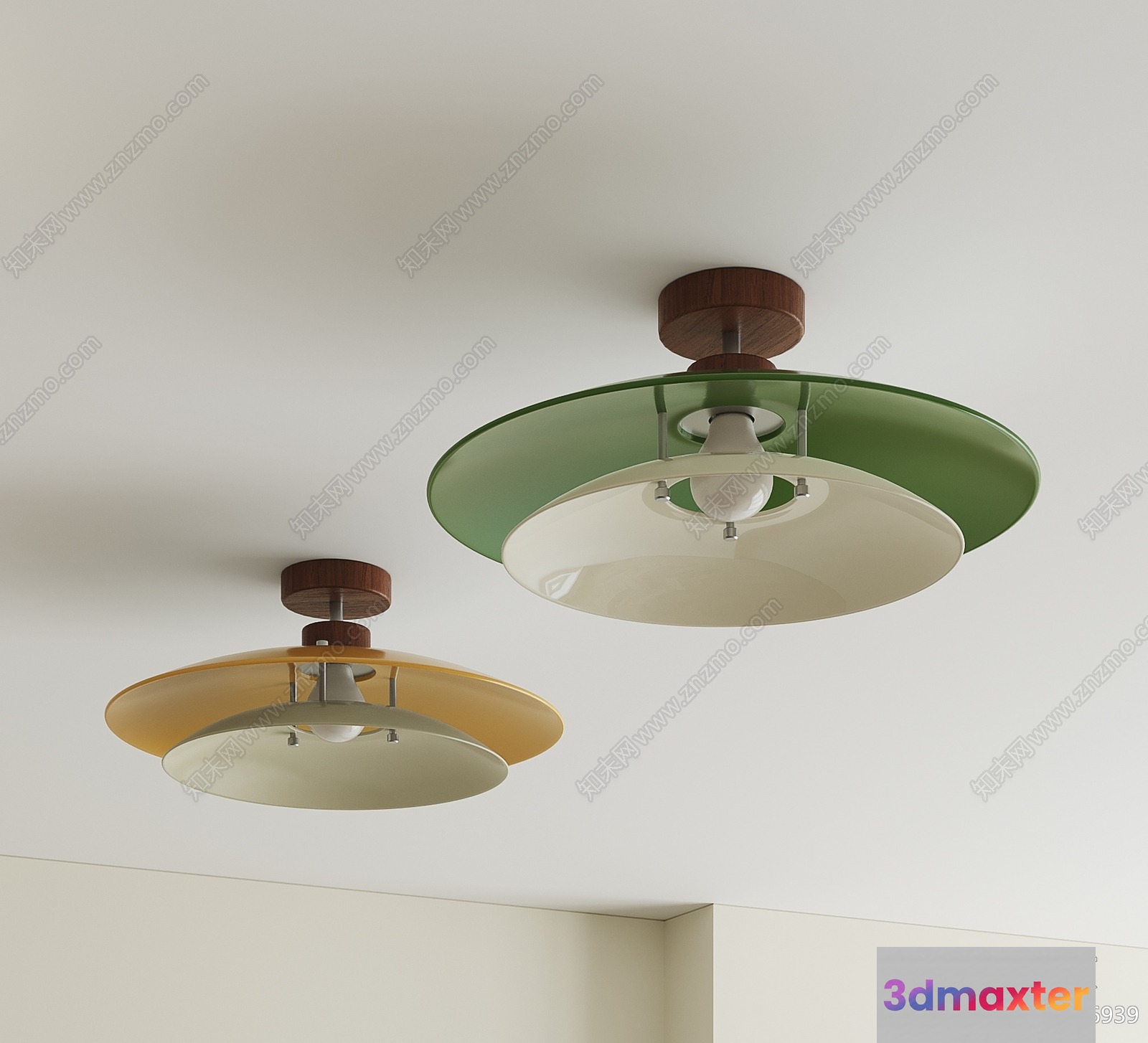 Gold Light Fixture 3D Model - 17485 - VRAY Render