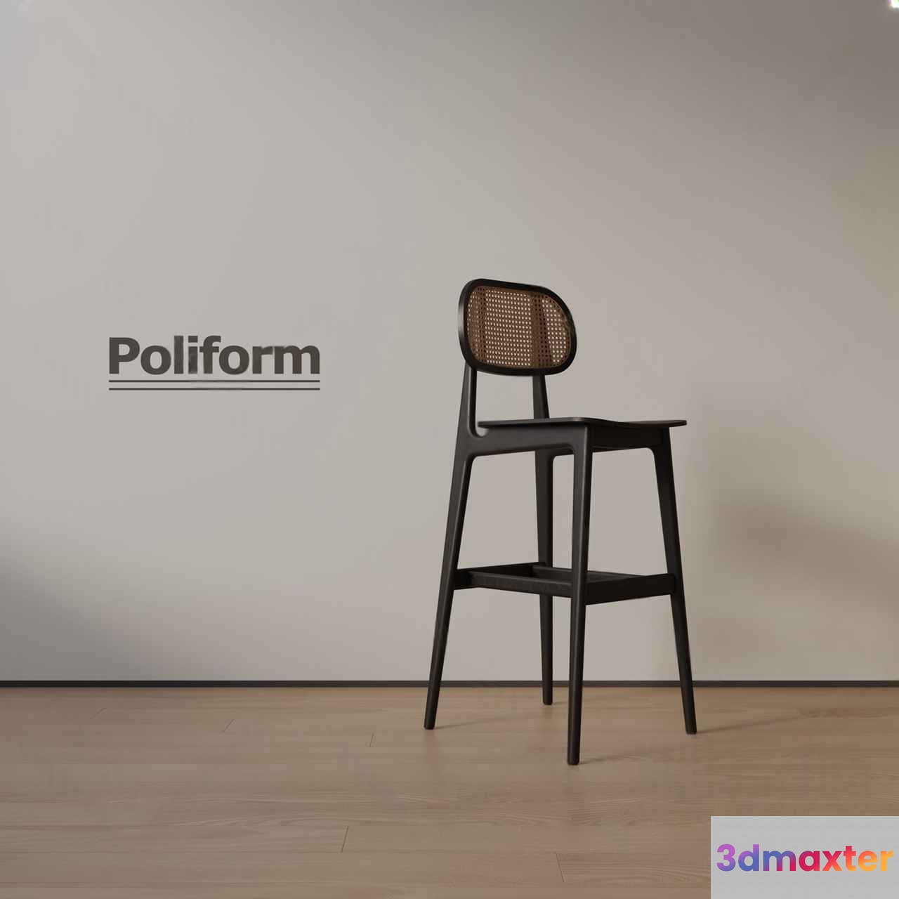 Modern Wooden Chair 3D Model - 20384 - VRAY Render