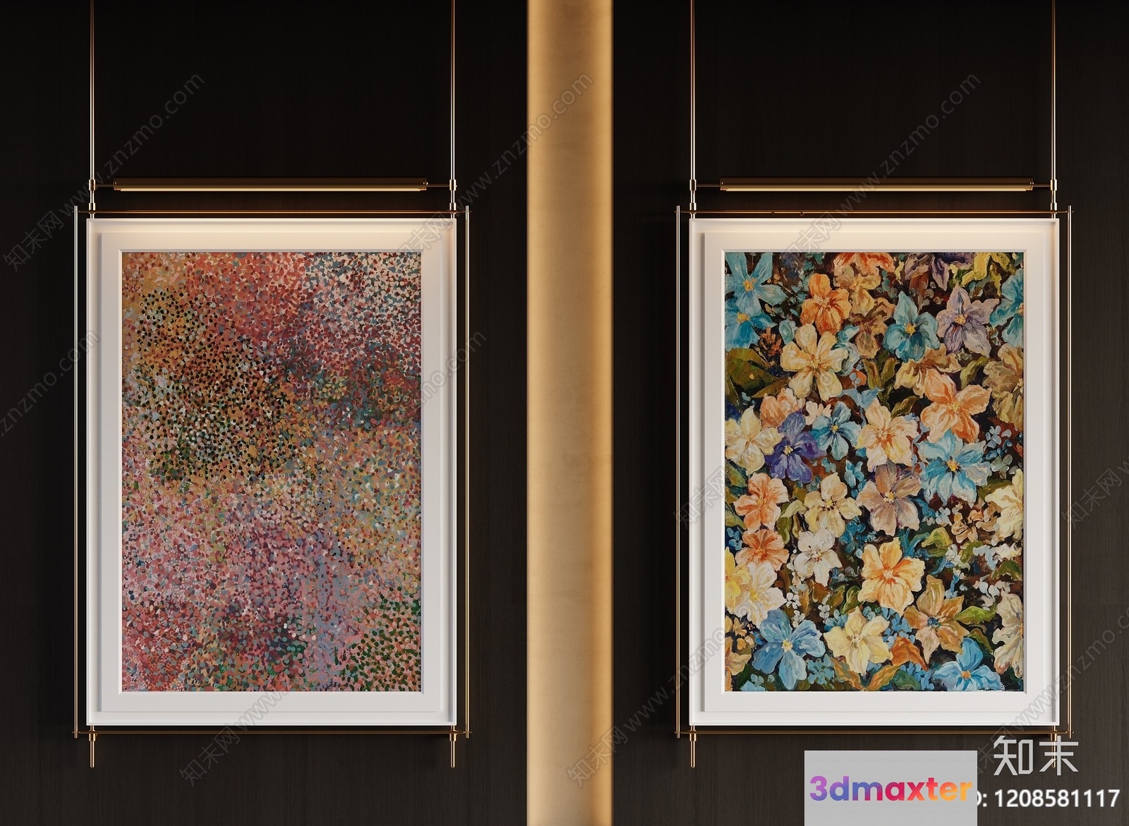 Modern Art Pieces 3D Model - 16361 - VRAY Render