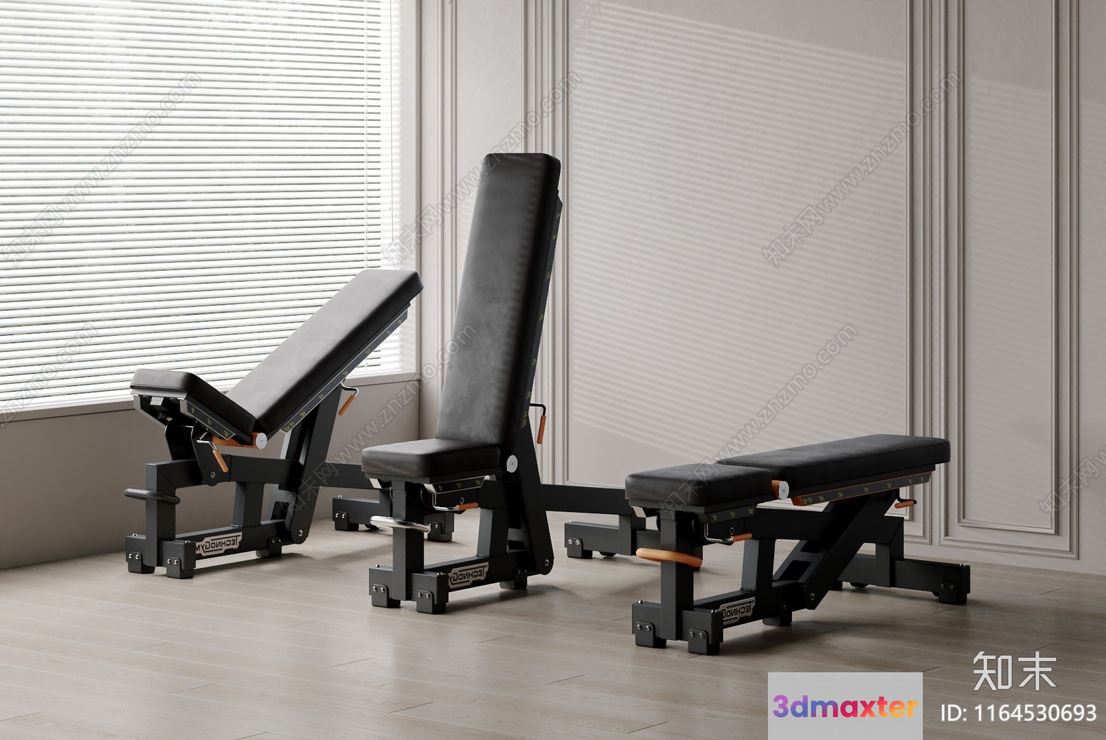 Modern Gym Equipment 3D Model - 4119 - VRAY Render