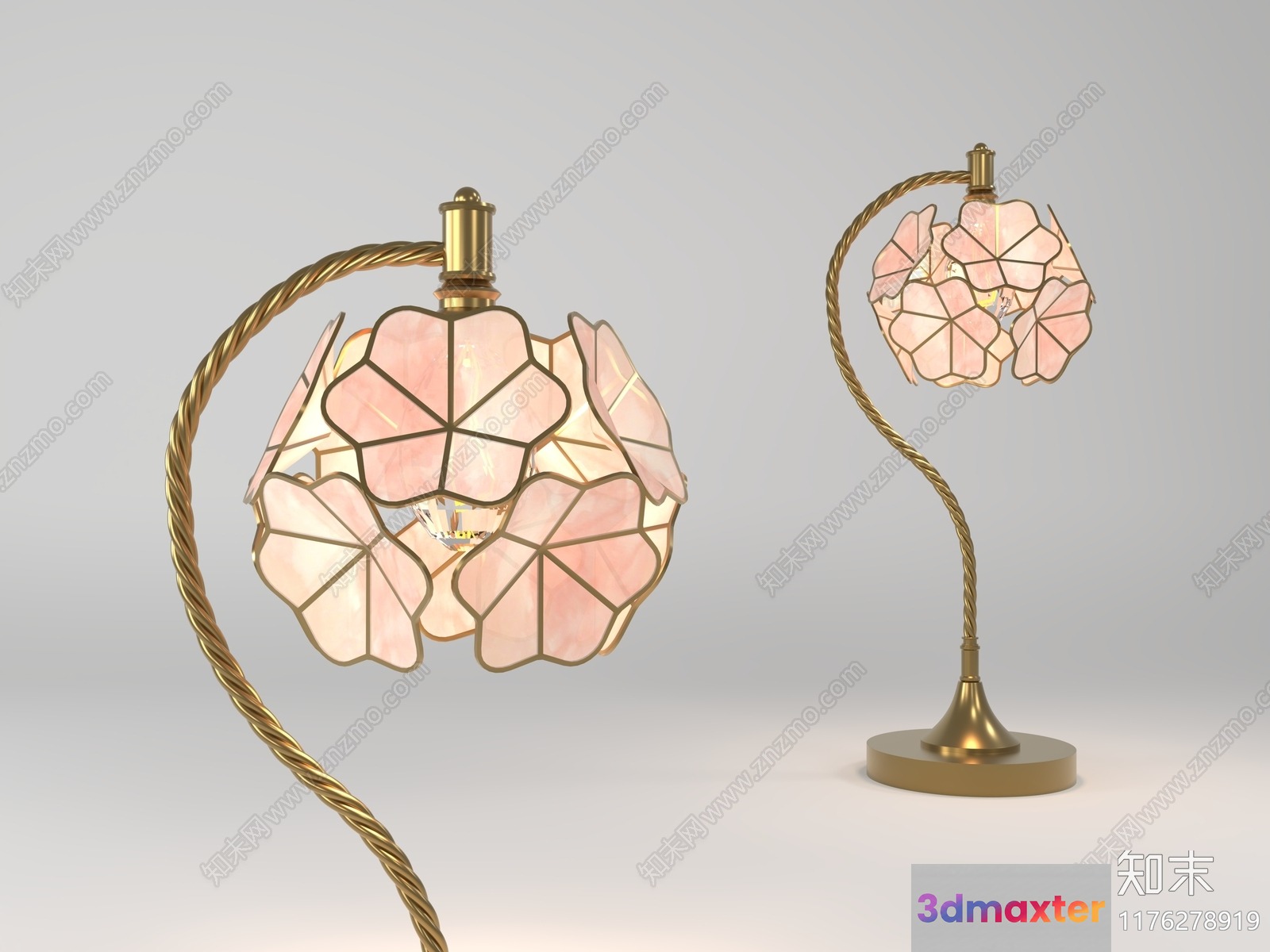 Gold Light Fixture 3D Model - 2926 - VRAY Render