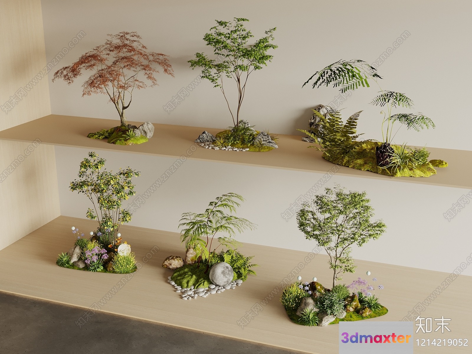 Small Garden Decorations 3D Model - 12566 - VRAY Render