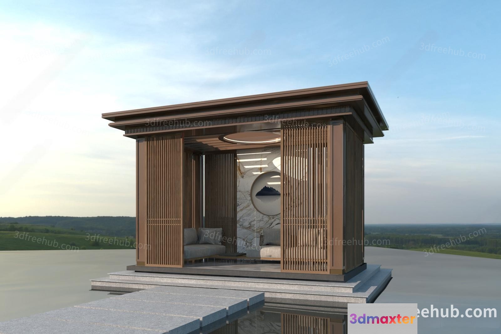 Modern 3D Model Of A House 3D Model - 19357 - VRAY Render