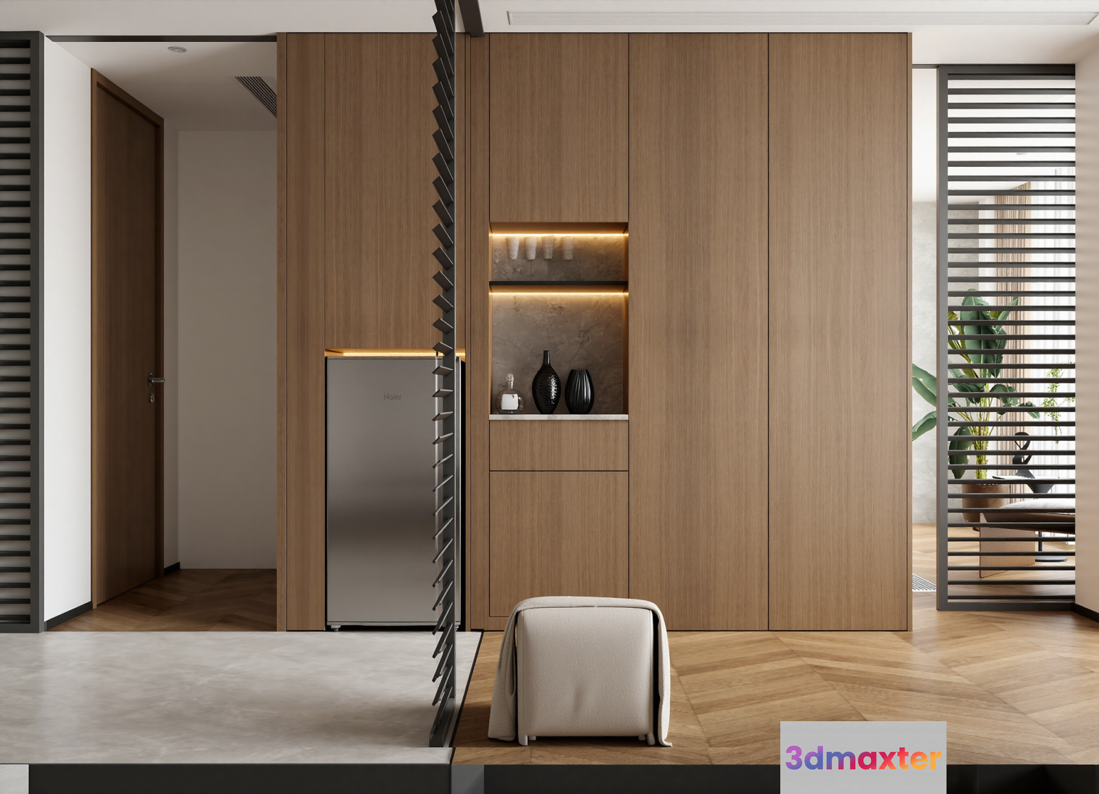 Wooden Cabinet 3D Model - 13416 - VRAY Render