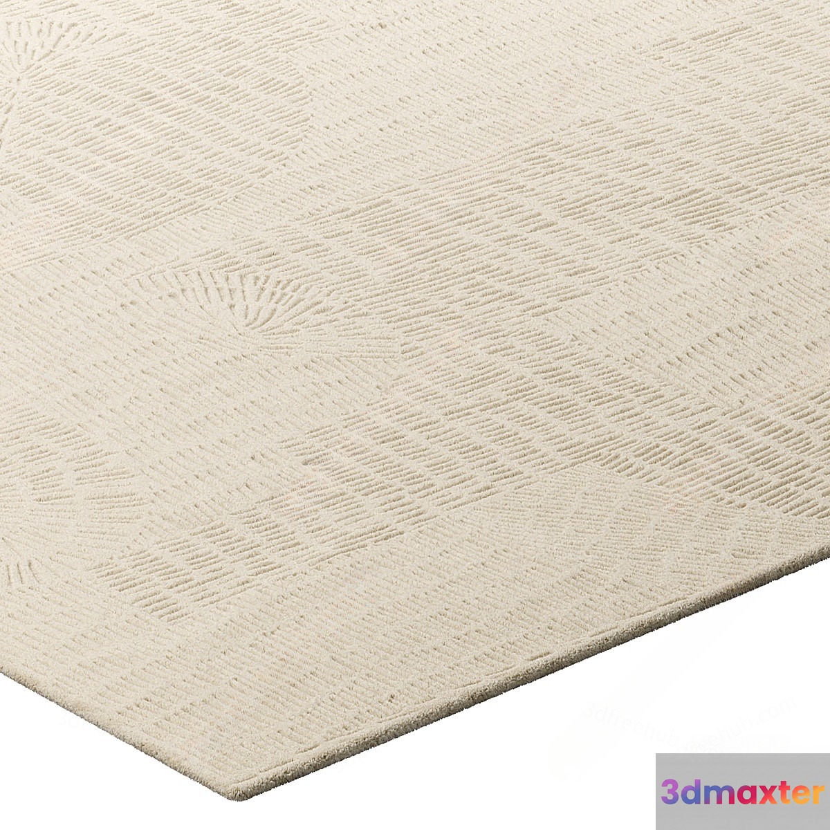 A Beige Rug 3D Model - 19411 - VRAY Render