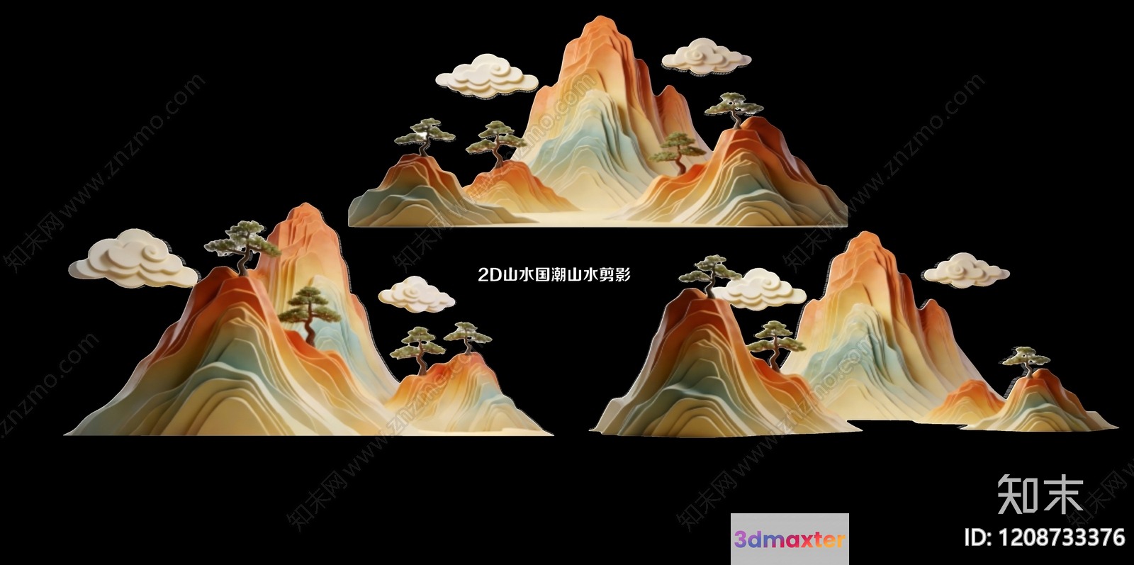Ancient Chinese Mountain Landscape 3D Model - 17457 - VRAY Render