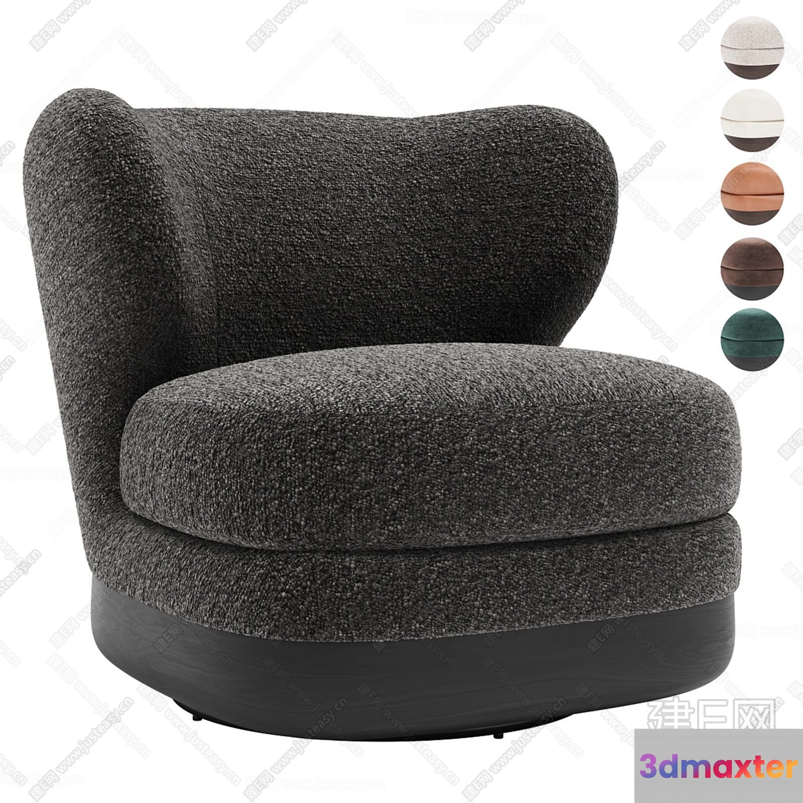 Cozy Gray Chair 3D Model - 17016 - CORONA Render